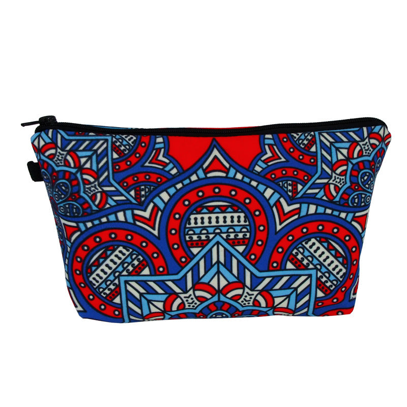 Wholesale Dacron Datura Printed Pattern Cosmetic Storage Bag